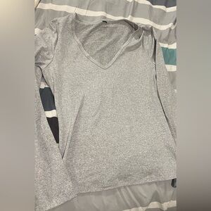 BIG SALE(5 for $20)- Gray V-Neck Women's Top